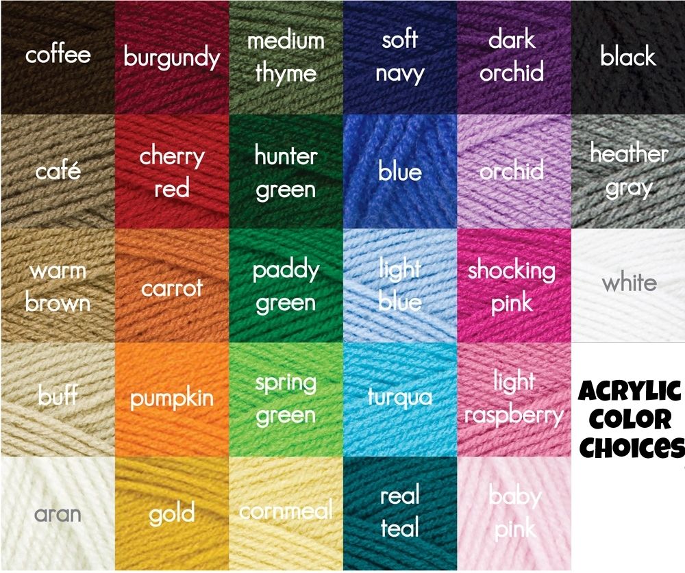 Red Heart Yarn Color Chart Ponasa